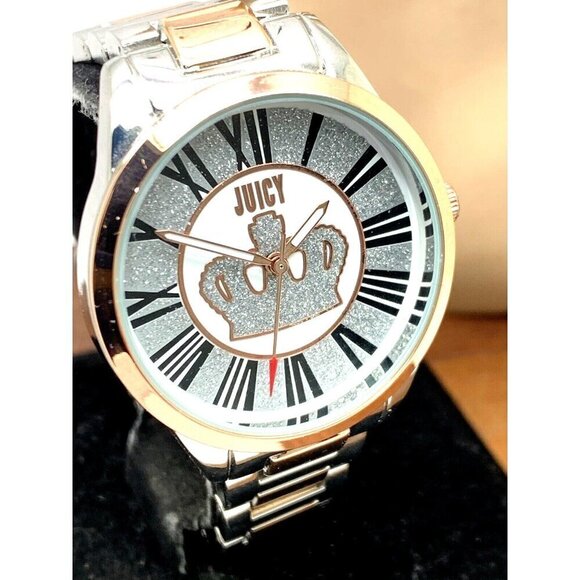 Juicy By Juicy Couture Women\'s Watch JC/5009 Quartz Rose Gold Silver 34.5mm